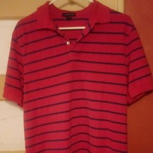 Lands' End Mens Polo Shirt Short Sleeves Striped r